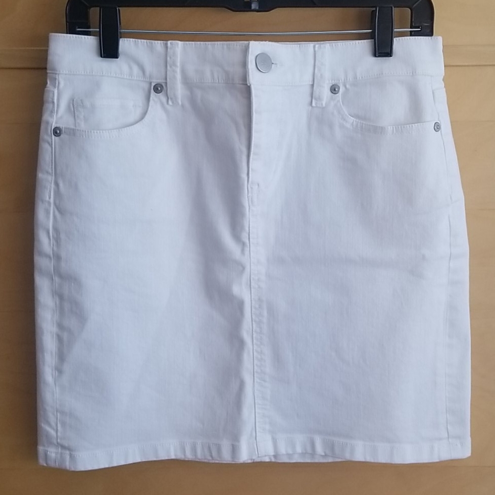 White Jean Skirt